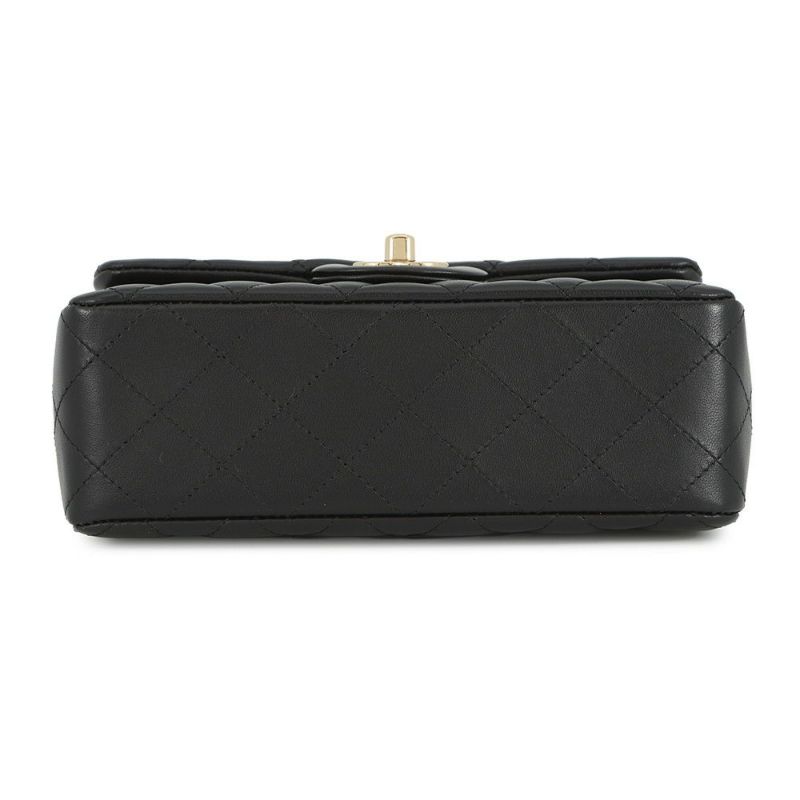 シャネル チェーンショルダーバッグ ミニ マトラッセ 20 ココマーク ラムスキン A69900 CHANEL 黒