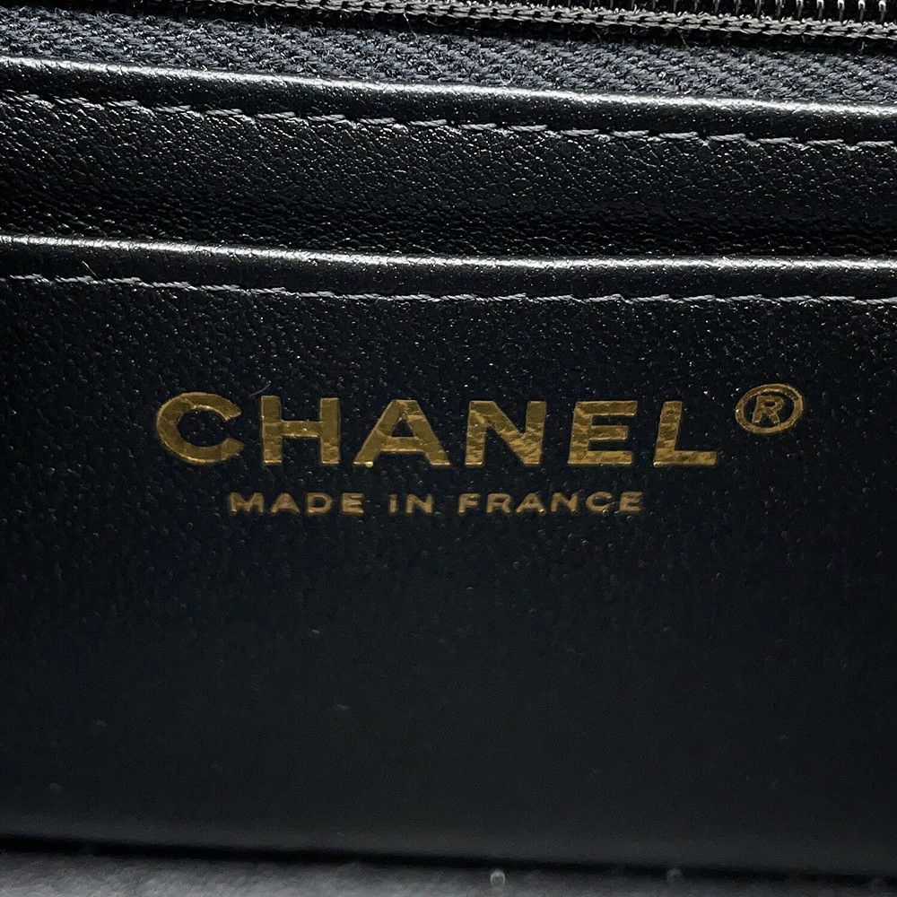 シャネル チェーンショルダーバッグ ミニ マトラッセ 20 ココマーク ラムスキン A69900 CHANEL 黒