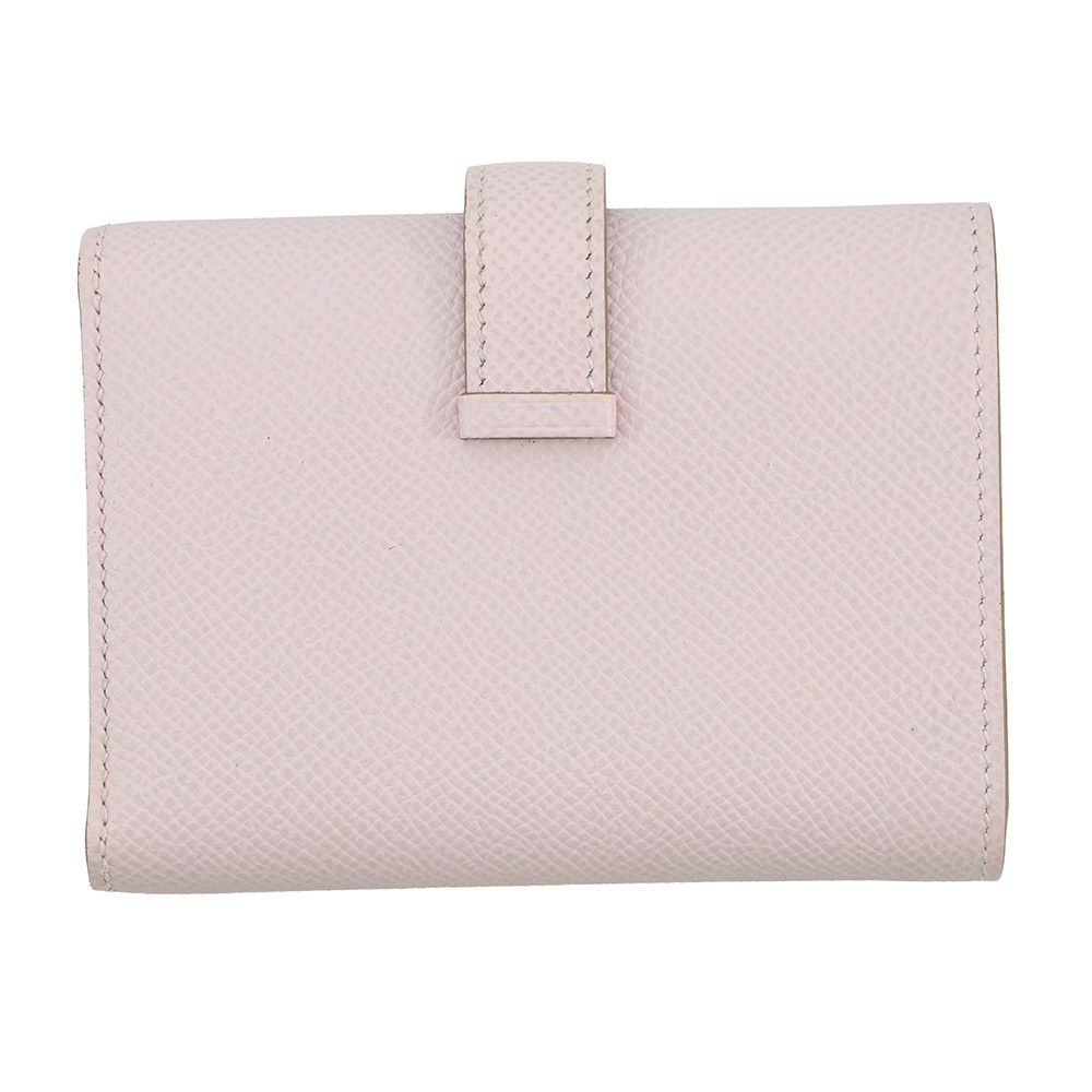 エルメス 三つ折り財布 ベアンコンビネ ローズペール/シルバー金具 エプソン W刻印 財布