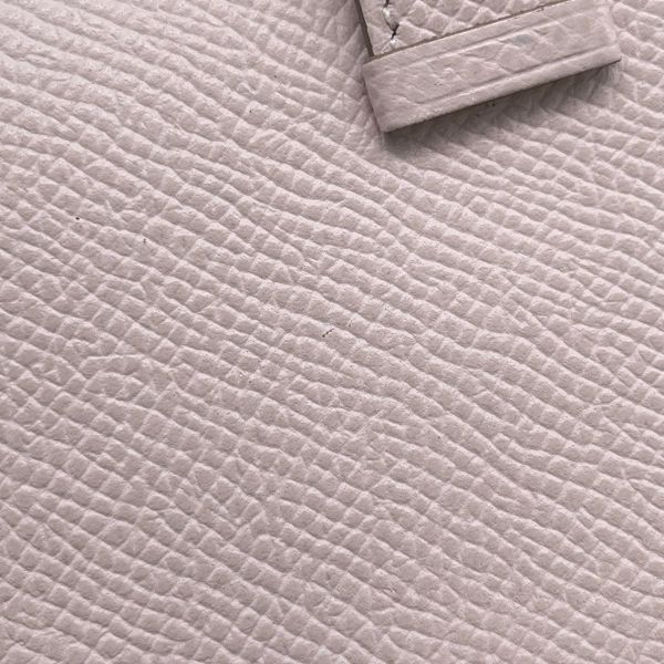 エルメス 三つ折り財布 ベアンコンビネ ローズペール/シルバー金具 エプソン W刻印 財布
