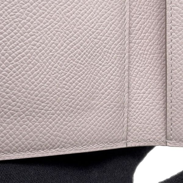 エルメス 三つ折り財布 ベアンコンビネ ローズペール/シルバー金具 エプソン W刻印 財布