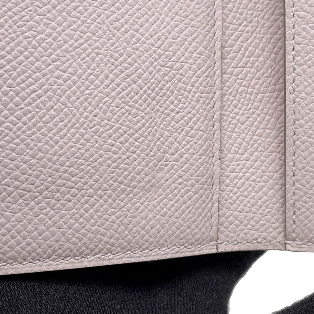 エルメス 三つ折り財布 ベアンコンビネ ローズペール/シルバー金具 エプソン W刻印 財布