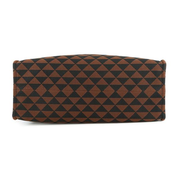 プラダ トートバッグ エンブロイダリー ロゴ キャンバス レザー 2VG106 PRADA 黒