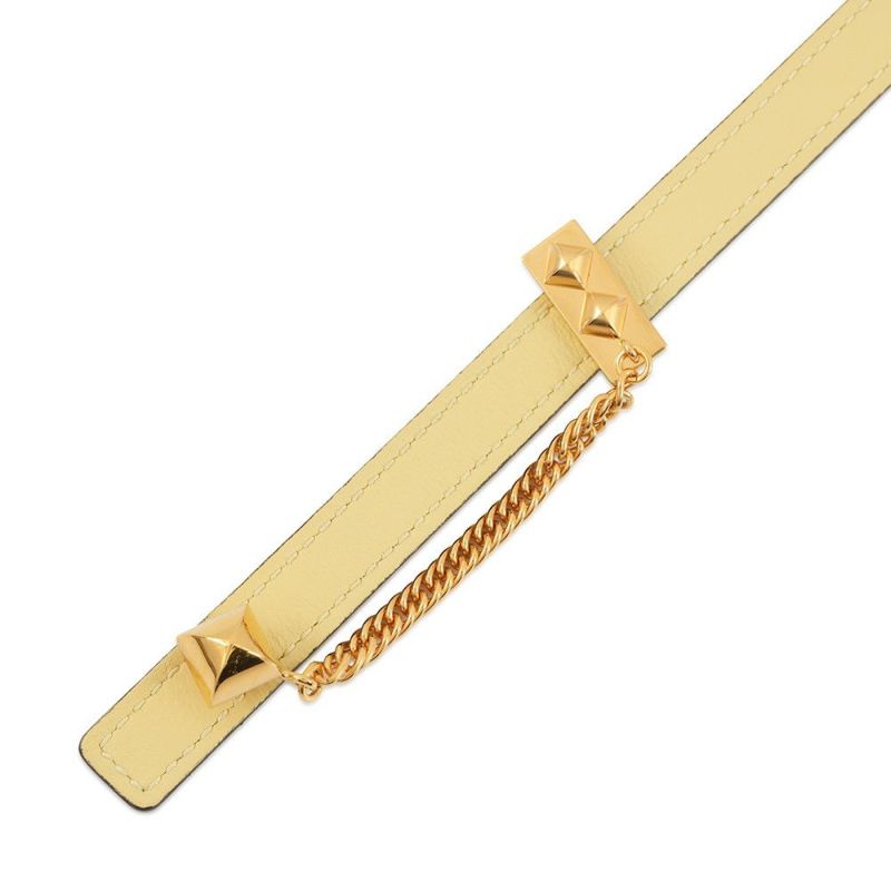 エルメス べルト ジョーヌプッサン/ホワイト/ゴールド金具 スイフト/エプソン Y刻印 サイズ70