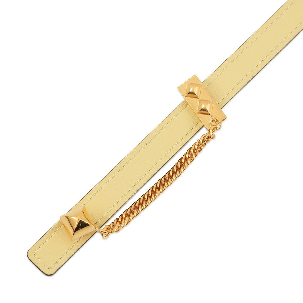 エルメス べルト ジョーヌプッサン/ホワイト/ゴールド金具 スイフト/エプソン Y刻印 サイズ70