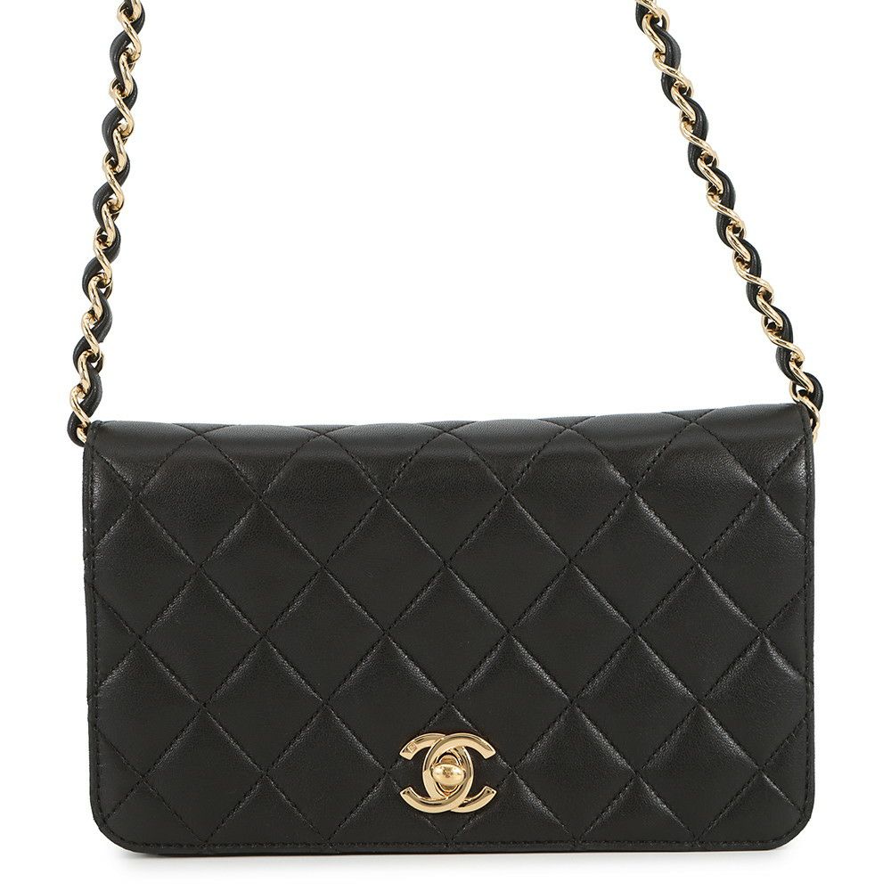 シャネル チェーンショルダーバッグ ココマーク ミニマトラッセ ラムスキン A03571 CHANEL 黒