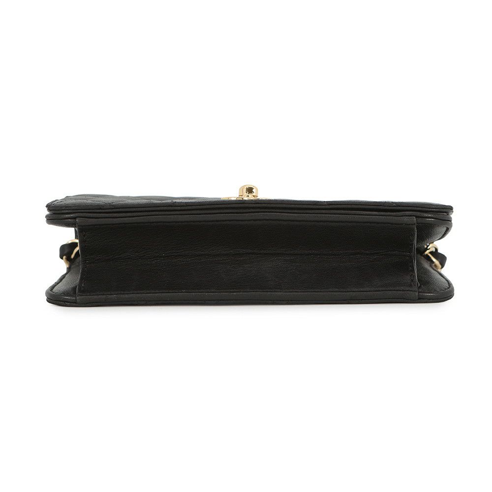 シャネル チェーンショルダーバッグ ココマーク ミニマトラッセ ラムスキン A03571 CHANEL 黒
