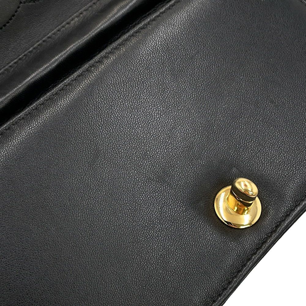 シャネル チェーンショルダーバッグ ココマーク ミニマトラッセ ラムスキン A03571 CHANEL 黒