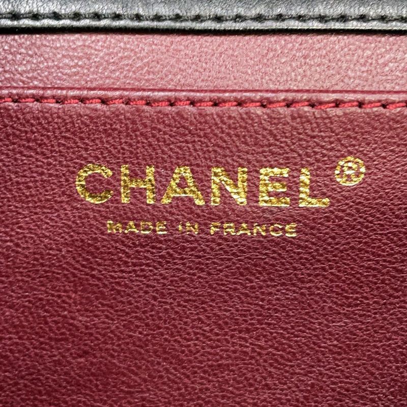 シャネル チェーンショルダーバッグ ココマーク ミニマトラッセ ラムスキン A03571 CHANEL 黒