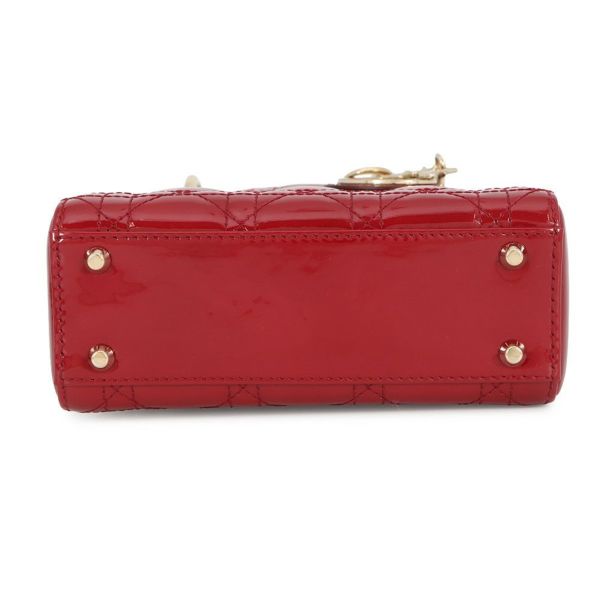 クリスチャン・ディオール ハンドバッグ カナージュ レディディオール ミニ パテント M0505OVRB 2way