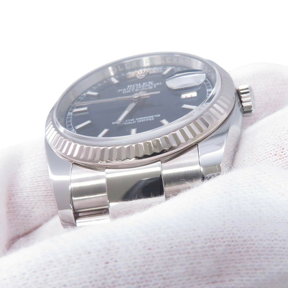 ロレックス デイトジャスト36 ランダムシリアル ルーレット SS/K18WG 116234 ROLEX 腕時計 ブルー文字盤