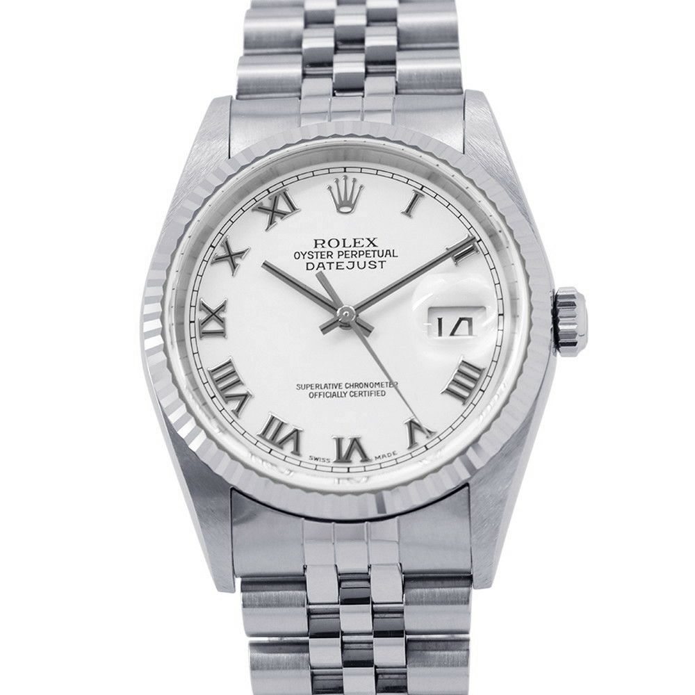 ロレックス デイトジャスト P番 SS/K18ホワイトゴールド 16234 ROLEX 腕時計 白文字盤