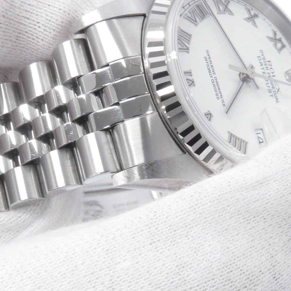 ロレックス デイトジャスト P番 SS/K18ホワイトゴールド 16234 ROLEX 腕時計 白文字盤