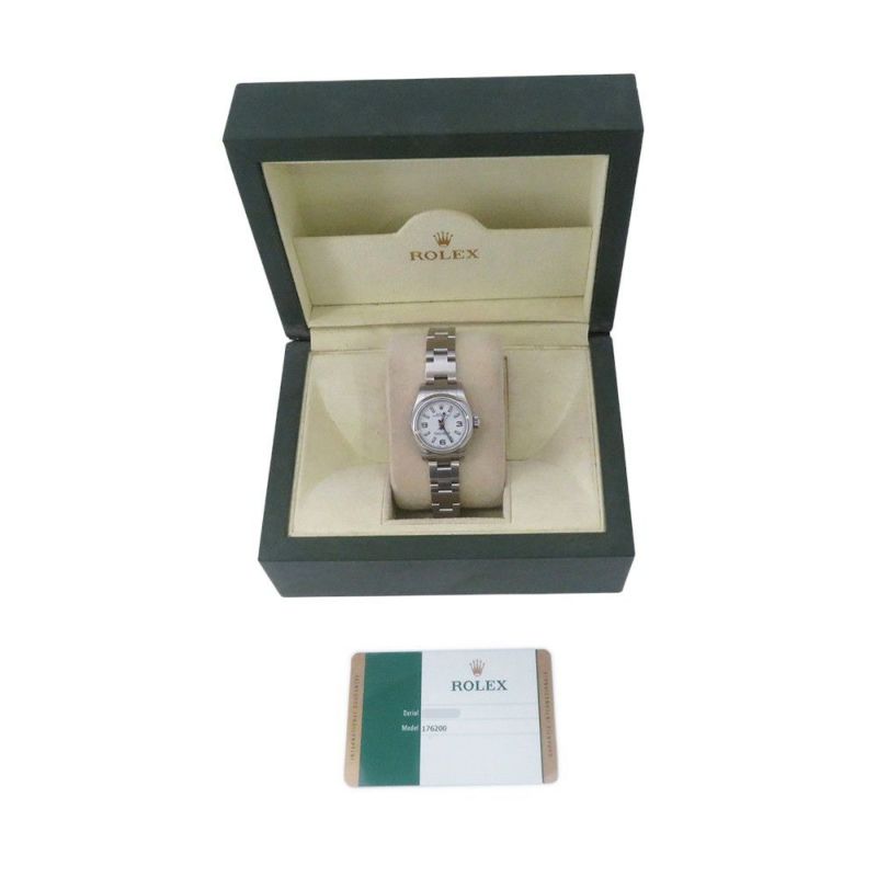 ロレックス オイスターパーペチュアル26 ランダムシリアル ルーレット 176200 ROLEX 腕時計 白文字盤