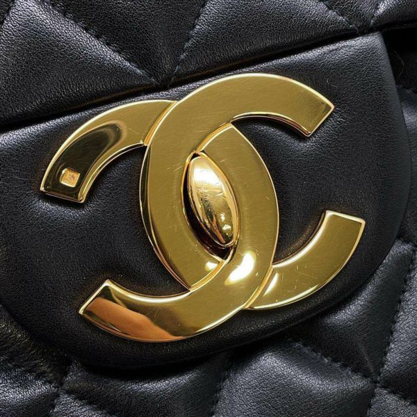 シャネル チェーンショルダーバッグ デカマトラッセ34 ココマーク ラムスキン A01094 CHANEL バッグ デカマト 黒