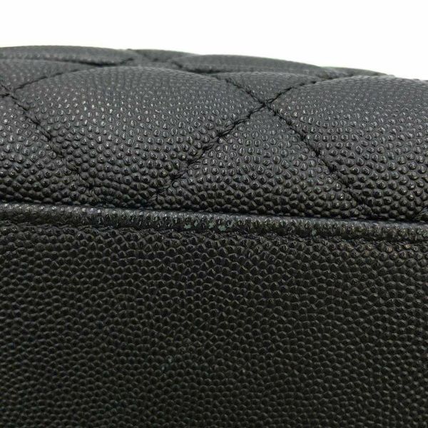 シャネル ボストンバッグ マトラッセ ココマーク ミニボストン キャビアスキン/リザード CHANEL 黒