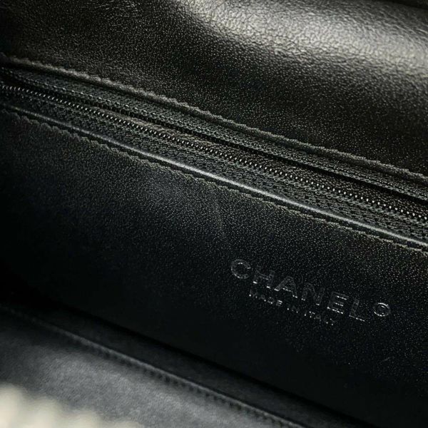 シャネル ボストンバッグ マトラッセ ココマーク ミニボストン キャビアスキン/リザード CHANEL 黒