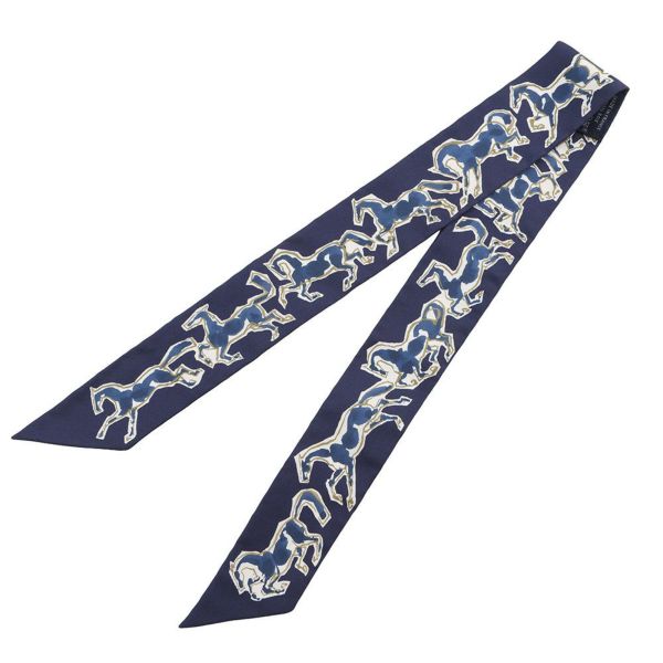 エルメス スカーフ ツイリー 自由の馬 シュヴァルリベルテ Chevaux en Liberte HERMES シルクツイル 2021年秋冬