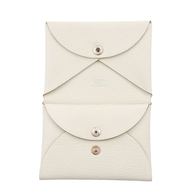 エルメス コインケース カルヴィ デュオ ベトン/シルバー金具 シェブルミゾル B刻印 HERMES 財布