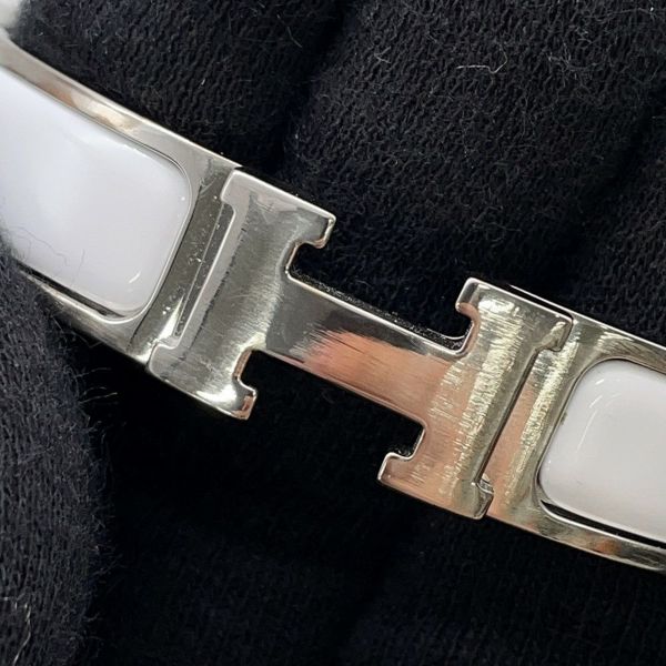 エルメス ブレスレット クリックH クリッククラックPM ホワイト/シルバー金具 HERMES 白