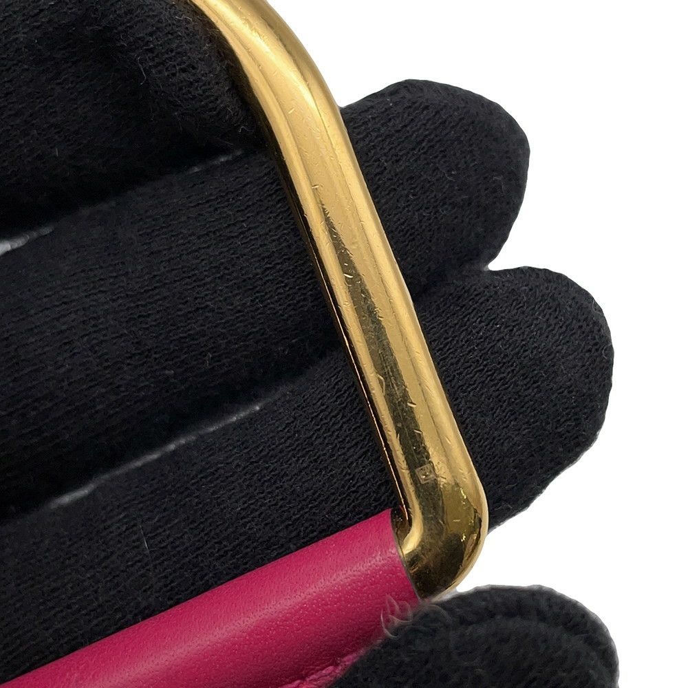 エルメス ネックレス エリタージュ エスケトル GM ピンク/ゴールド金具 HERMES アクセサリー