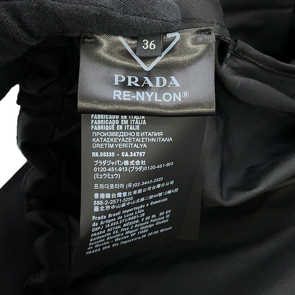 プラダ ジャケット Re-Nylon クロップド ジャケット レディースサイズ36 29X900 PRADA アウター 黒