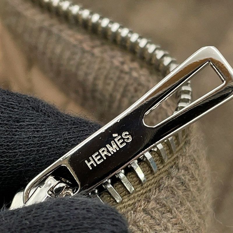 エルメス ベスト Hモチーフ キルティング ジレ フード付き ウール レディースサイズ34 HERMES トップス