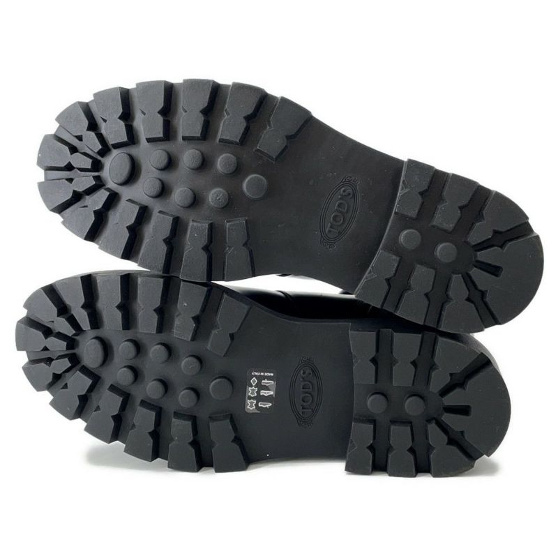 トッズ ブーツ ロゴ コンバット ブーツ レディースサイズ39 XXW08J0EY53RBTB999 TOD'S 靴 黒