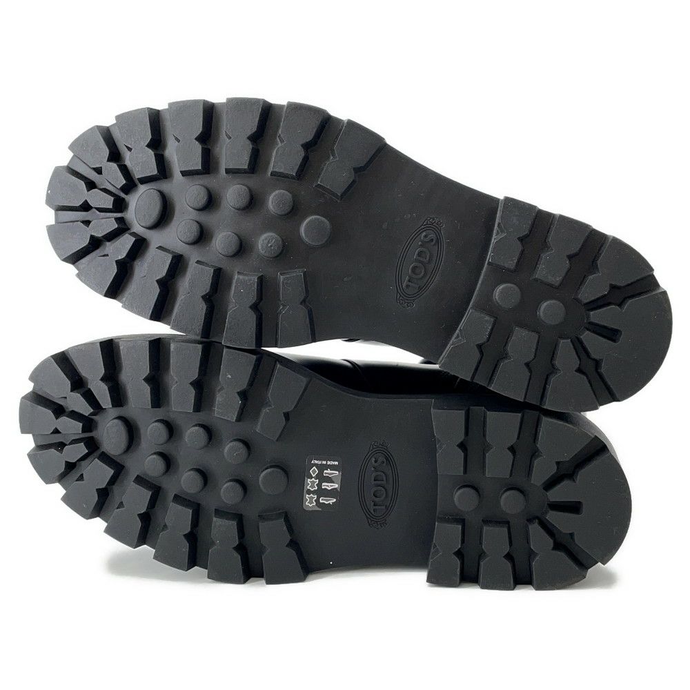 トッズ ブーツ ロゴ コンバット ブーツ レディースサイズ39 XXW08J0EY53RBTB999 TOD'S 靴 黒