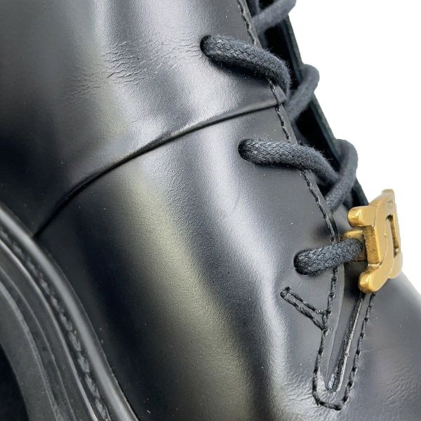 トッズ ブーツ ロゴ コンバット ブーツ レディースサイズ39 XXW08J0EY53RBTB999 TOD'S 靴 黒