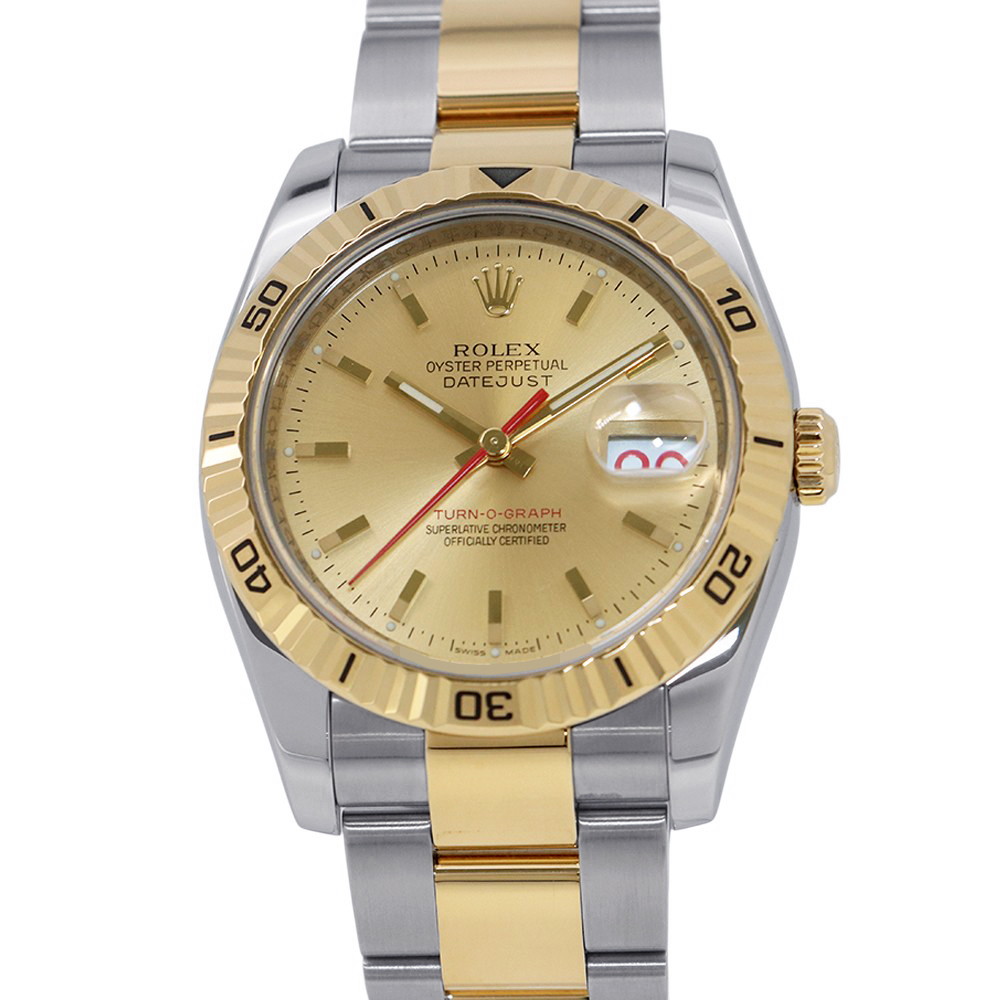 ロレックス デイトジャスト ターノグラフ D番 116263 ROLEX 腕時計 シャンパン文字盤
