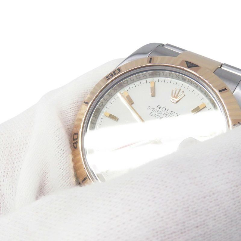 ロレックス デイトジャスト ターノグラフ F番 SS/K18PG 116261 ROLEX 腕時計 白文字盤