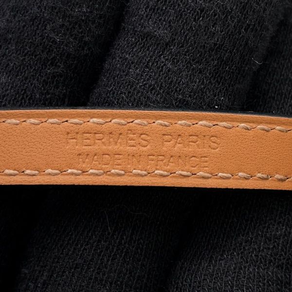 エルメス ブレスレット クロワジエール ドゥブルトゥール ブラック/シルバー金具 スイフト サイズT3 黒