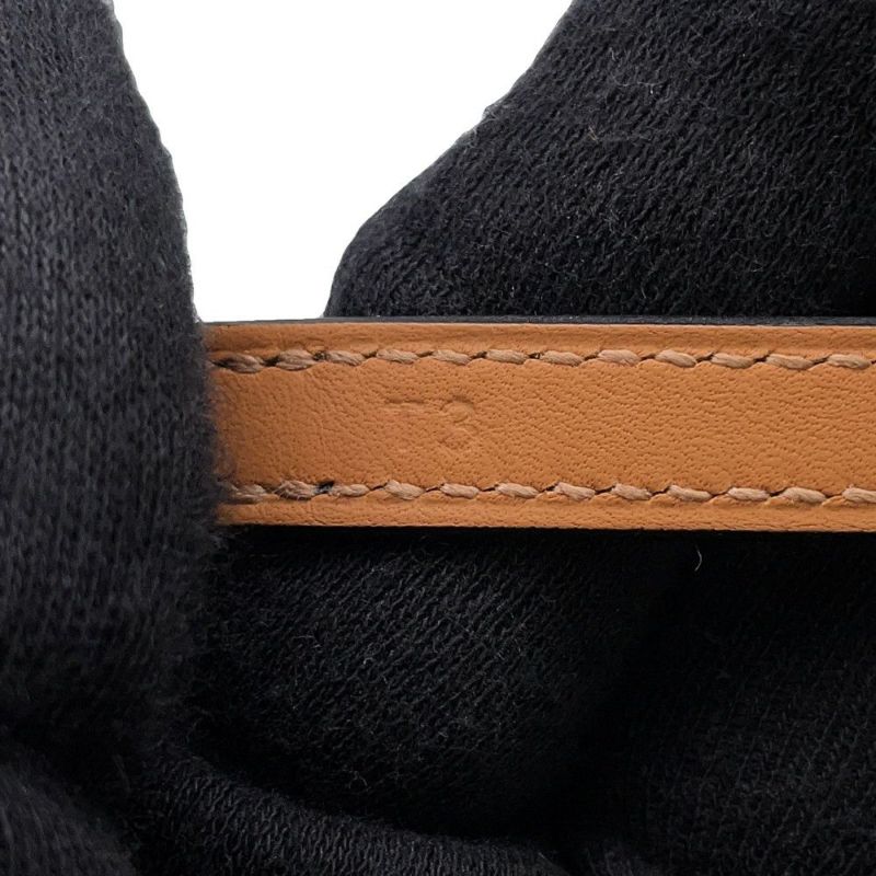 エルメス ブレスレット クロワジエール ドゥブルトゥール ブラック/シルバー金具 スイフト サイズT3 黒