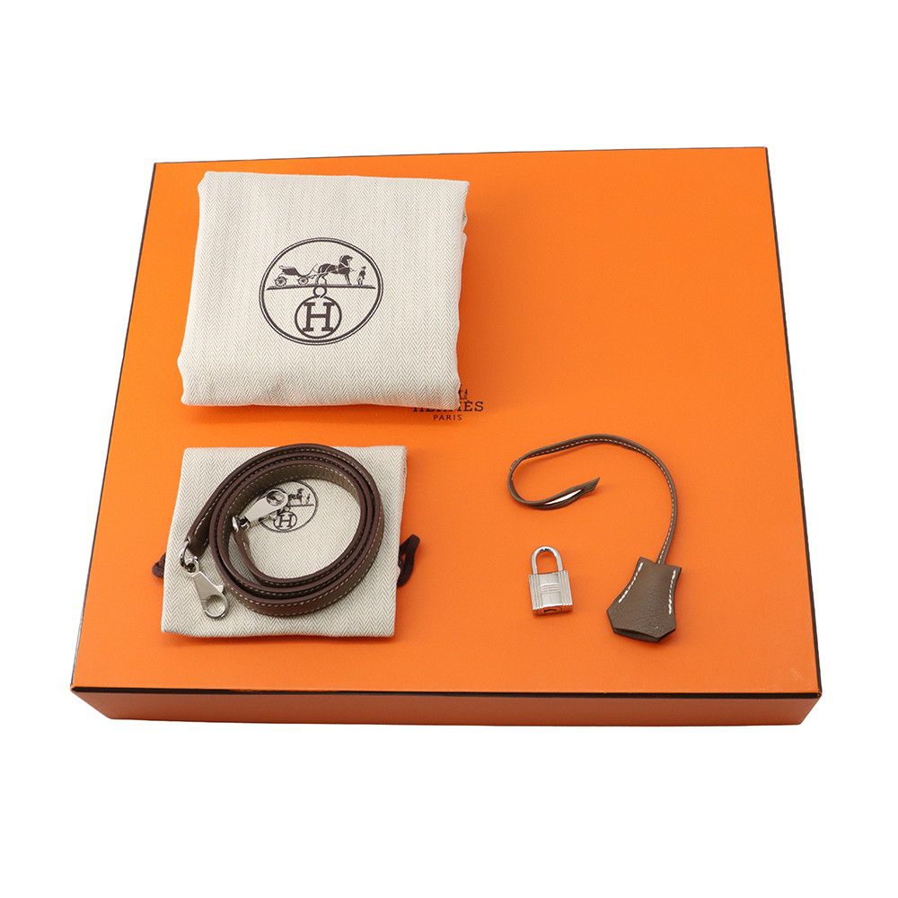 エルメス ハンドバッグ ボリード31 エトゥープ/シルバー金具 トリヨンクレマンス C刻印 2wayショルダー