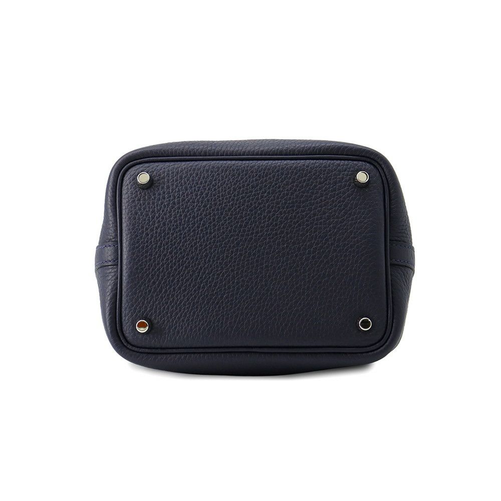 エルメス ハンドバッグ ピコタンロックPM ブルーニュイ/シルバー金具 トリヨンクレマンス K刻印