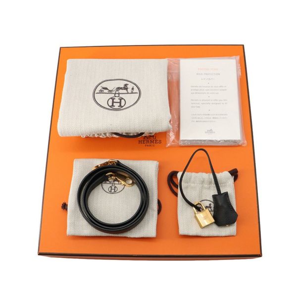 エルメス ハンドバッグ ケリー28 外縫い ブラック/ゴールド金具 エプソン Z刻印 2wayショルダー 黒