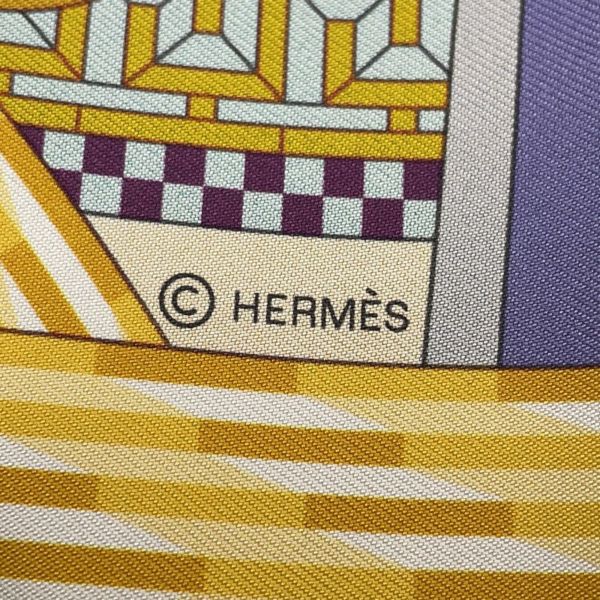 エルメス スカーフ カレ90 ダブルフェイス たいまつの光 A la Lumiere du Flambeau HERMES シルク 2024春夏