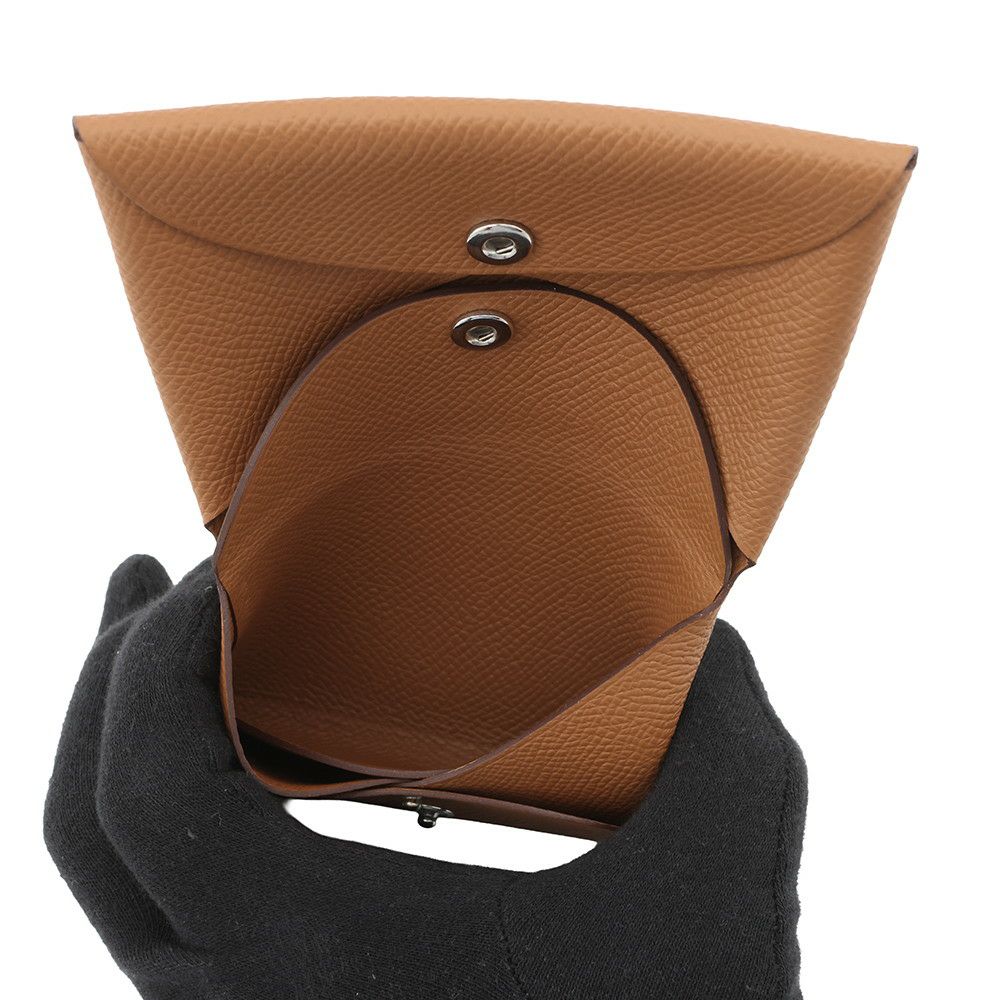 エルメス コインケース カルヴィ デュオ ゴールド/シルバー金具 エプソン B刻印 HERMES 財布
