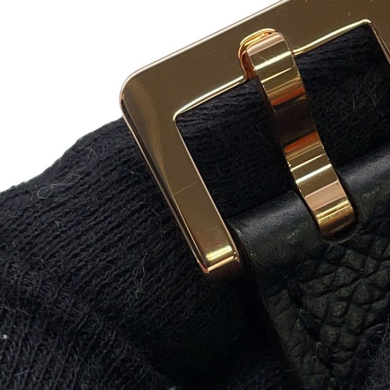 エルメス ポップH ベルト ブラック/ピンクゴールド金具 エプソン W刻印 サイズ75 HERMES べルト 黒