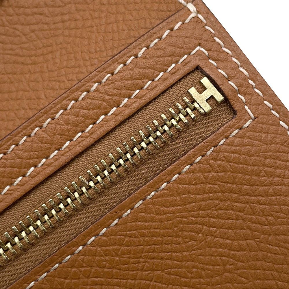 エルメス 二つ折り財布 ベアンコンパクト ゴールド/ゴールド金具 エプソン Y刻印 HERMES 財布