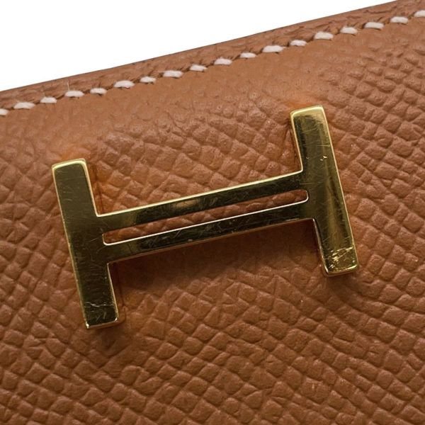 エルメス 二つ折り財布 ベアンコンパクト ゴールド/ゴールド金具 エプソン Y刻印 HERMES 財布