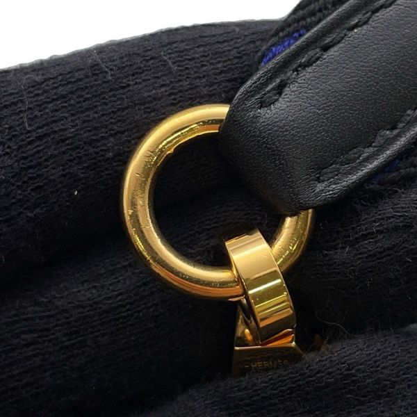 エルメス ショルダーストラップ フリッパーボール バンドリエール サングル ブルー/ブラウン/ゴールド金具 Z刻印