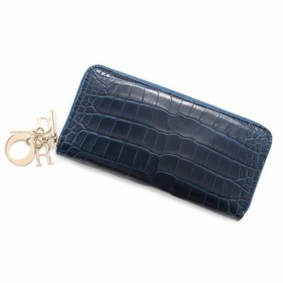 クリスチャン・ディオール 長財布 ラウンドジップ アリゲーター Christian Dior 財布 安心保証