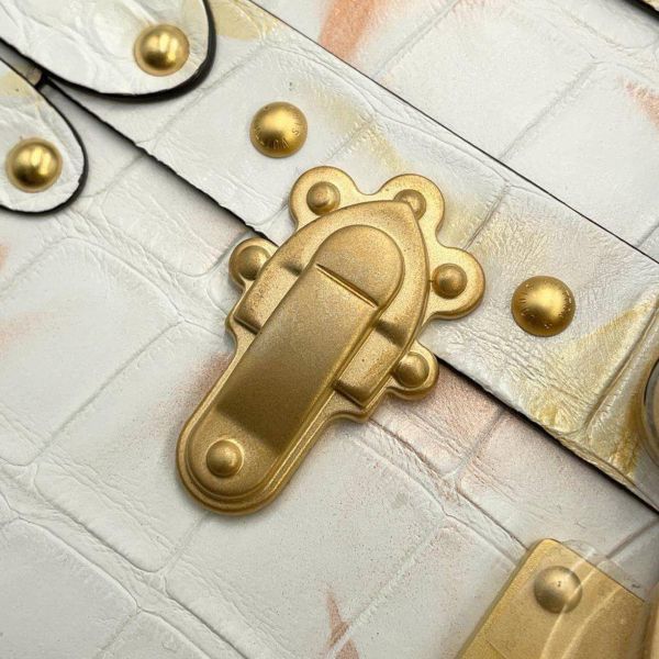 ルイヴィトン ショルダーバッグ クロコダイルマット プティット・マル LOUIS VUITTON 白