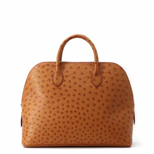 エルメス ハンドバッグ ボリード ウェブ チェスナッツ/シルバー金具 オーストリッチ □E刻印