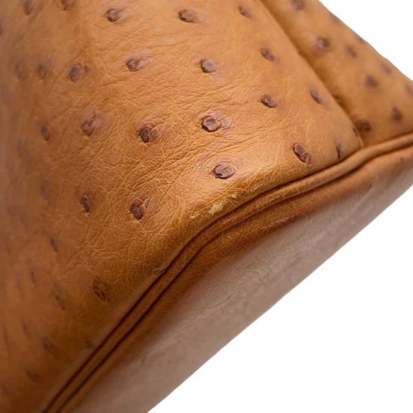 エルメス ハンドバッグ ボリード ウェブ チェスナッツ/シルバー金具 オーストリッチ □E刻印