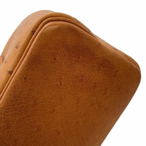 エルメス ハンドバッグ ボリード ウェブ チェスナッツ/シルバー金具 オーストリッチ □E刻印