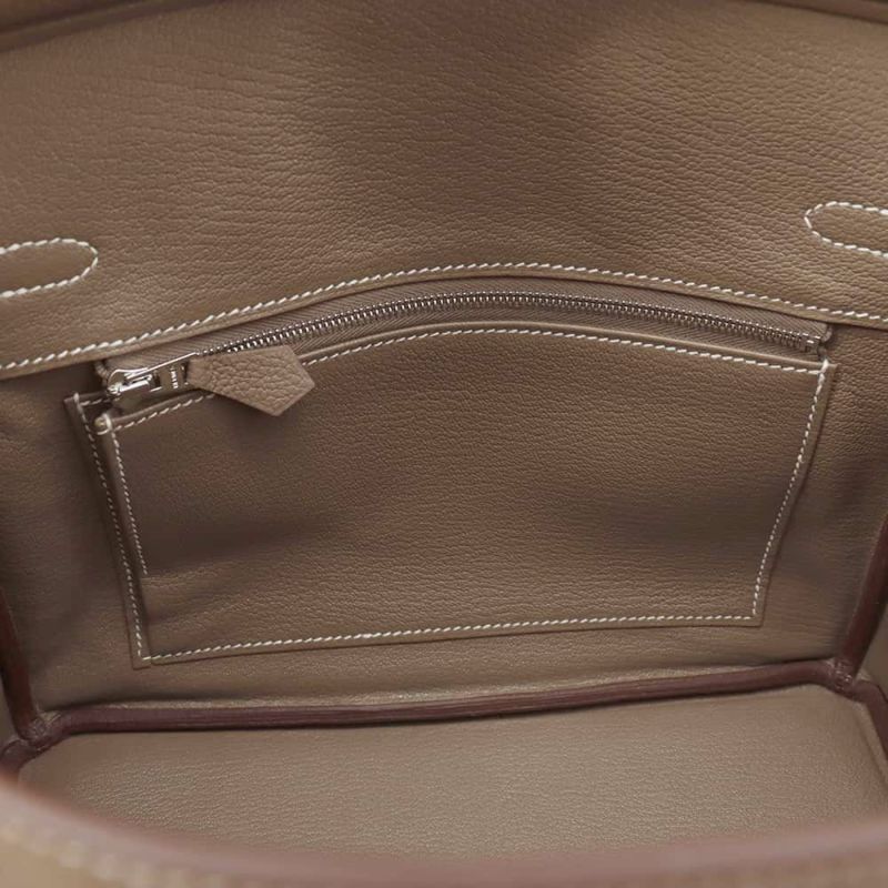 エルメス バーキン25 エトゥープ/ゴールド金具 トゴ W刻印 HERMES Birkin ハンドバッグ