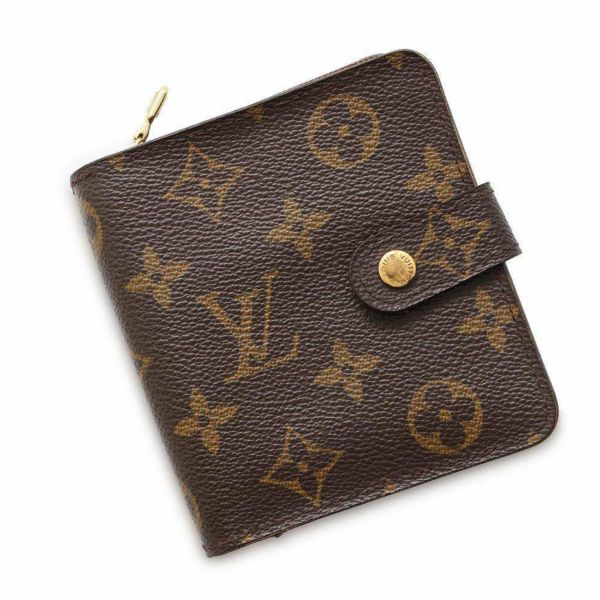 ルイヴィトン 財布 モノグラム コンパクトジップ 旧型 M61667 LOUIS VUITTON ヴィトン 二つ折り財布